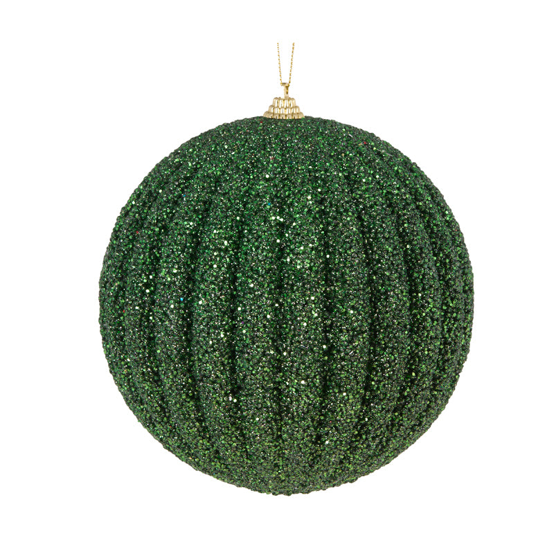 XL DARK GREEN TEXTURED RIB BAUBLE