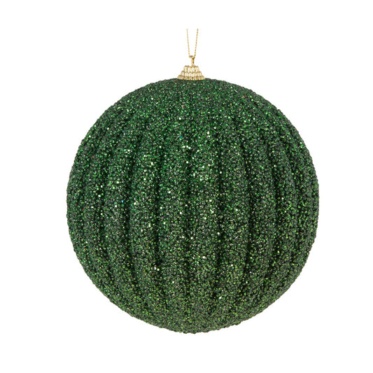 XL DARK GREEN TEXTURED RIB BAUBLE