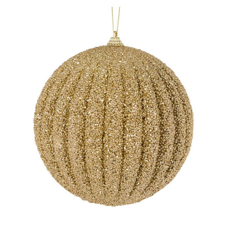 XL GOLD TEXTURED RIB BAUBLE