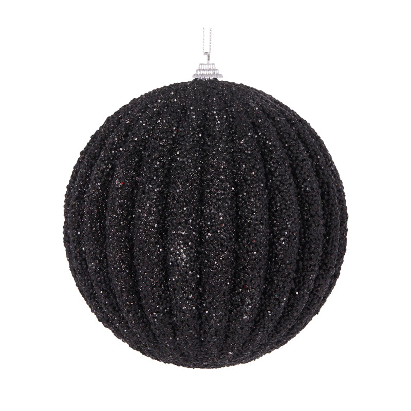XL BLACK TEXTURED RIB BAUBLE