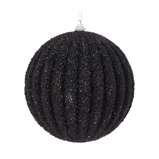 XL BLACK TEXTURED RIB BAUBLE