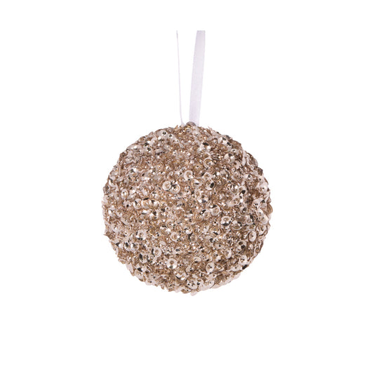 CHAMPAGNE CRYSTAL CONFETTI BAUBLE
