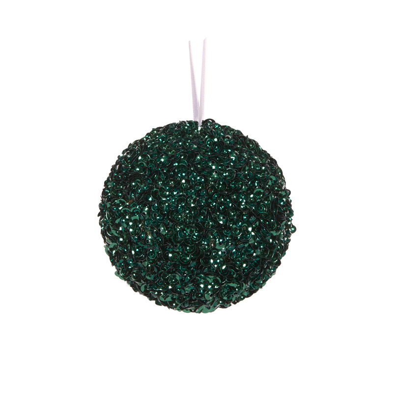 DARK GREEN CRYSTAL CONFETTI BAUBLE