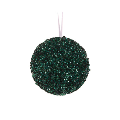 DARK GREEN CRYSTAL CONFETTI BAUBLE