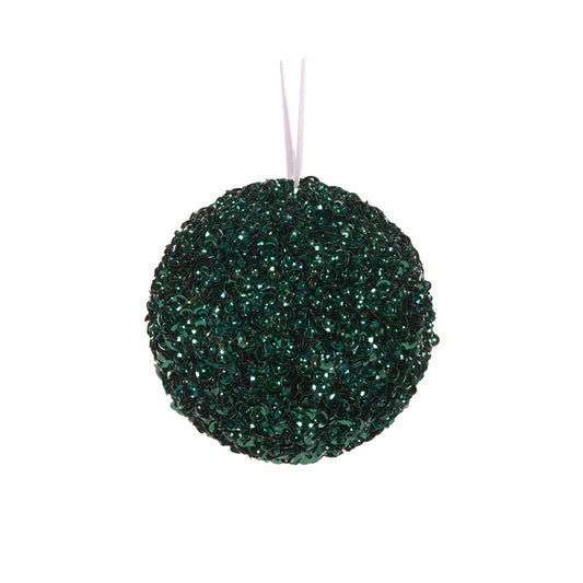 DARK GREEN CRYSTAL CONFETTI BAUBLE
