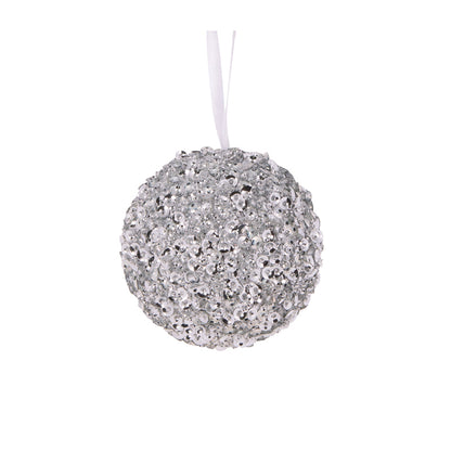 SILVER CRYSTAL CONFETTI BAUBLE