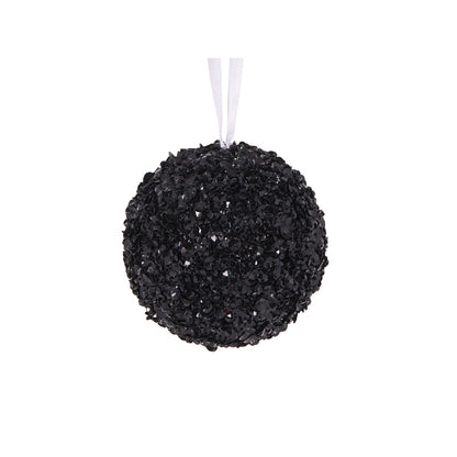 BLACK CRYSTAL CONFETTI BAUBLE