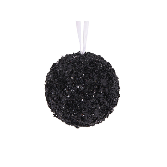 BLACK CRYSTAL CONFETTI BAUBLE