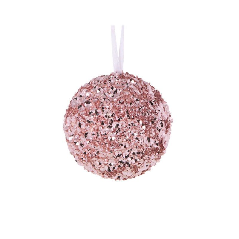 PINK CRYSTAL CONFETTI BAUBLE