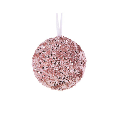 PINK CRYSTAL CONFETTI BAUBLE