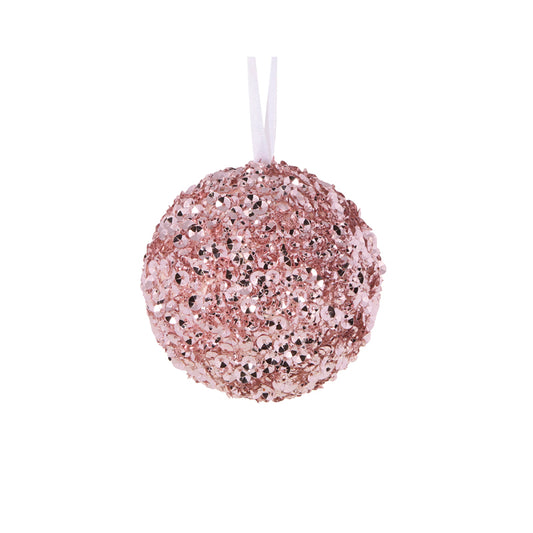 PINK CRYSTAL CONFETTI BAUBLE
