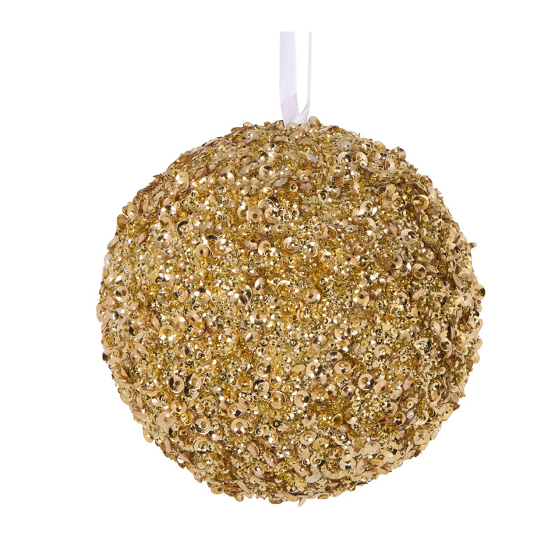 XL GOLD CRYSTAL CONFETTI BAUBLE
