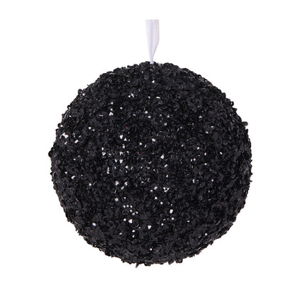 XL BLACK CRYSTAL CONFETTI BAUBLE
