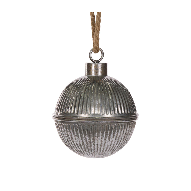 20 CM SILVER RIBBED BELL