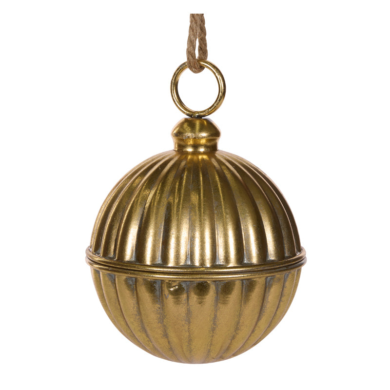 20 CM CHAMPAGNE RIBBED BELL