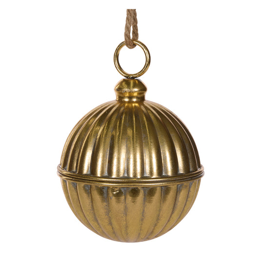 20 CM CHAMPAGNE RIBBED BELL