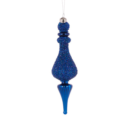 DARK BLUE BEADED FINIAL