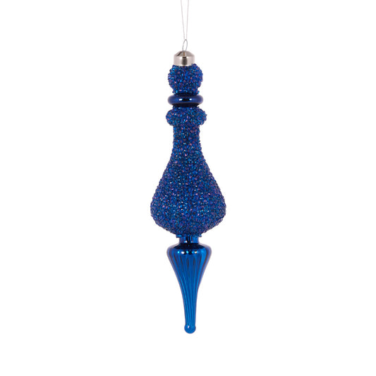 DARK BLUE BEADED FINIAL