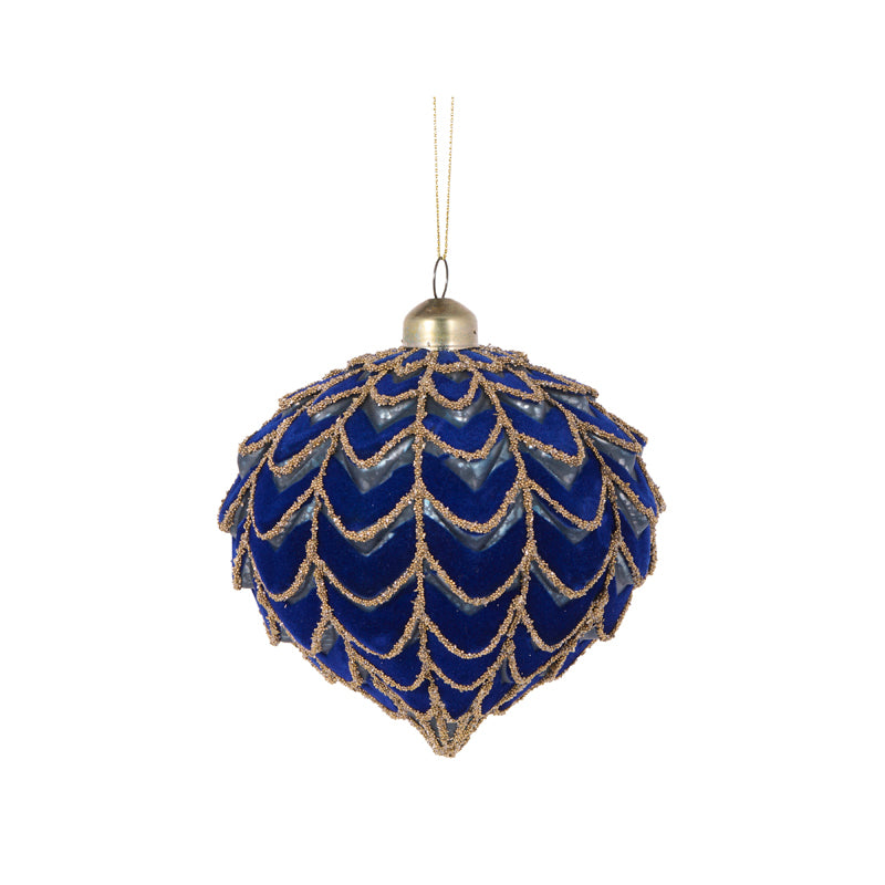 ROYAL BLUE PLEATED ONION BAUBLE
