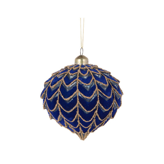 ROYAL BLUE PLEATED ONION BAUBLE