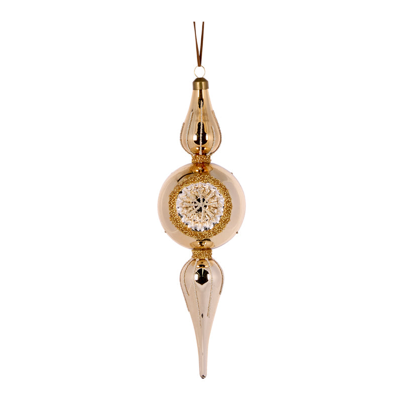GOLD ROUND REFLECTOR FINIAL