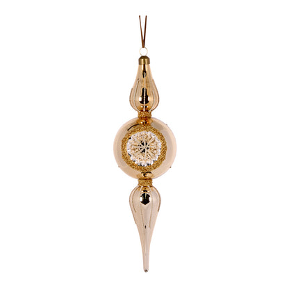 GOLD ROUND REFLECTOR FINIAL
