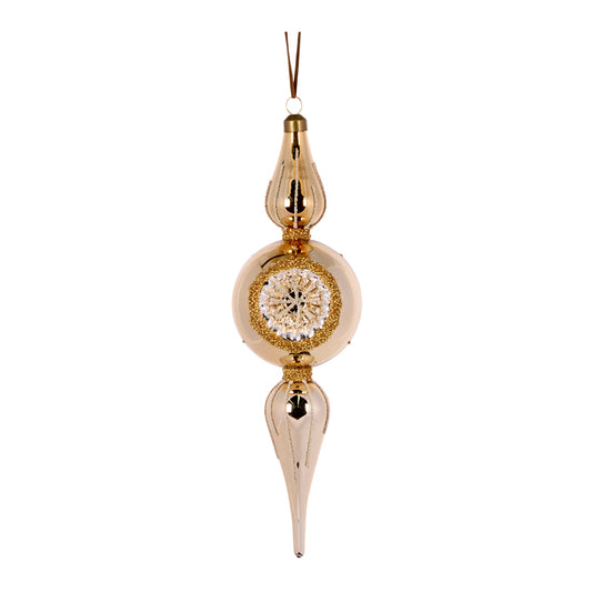 GOLD ROUND REFLECTOR FINIAL
