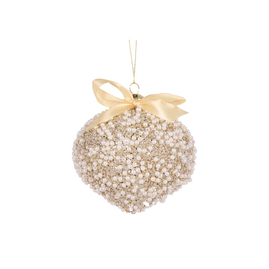 RIBBONED PEARL ONION BAUBLE