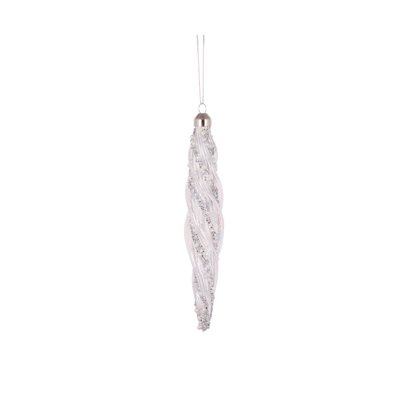 SILVER TWISTED ICICLE DROP
