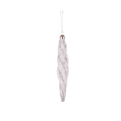 SILVER TWISTED ICICLE DROP
