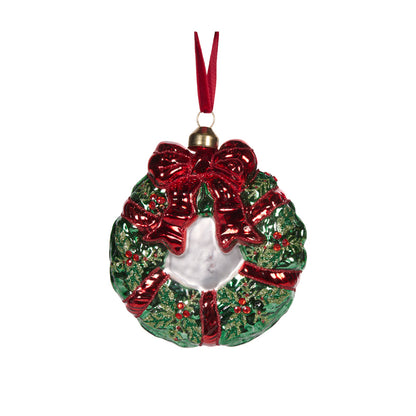 RIBBONED WREATH ORNAMENT