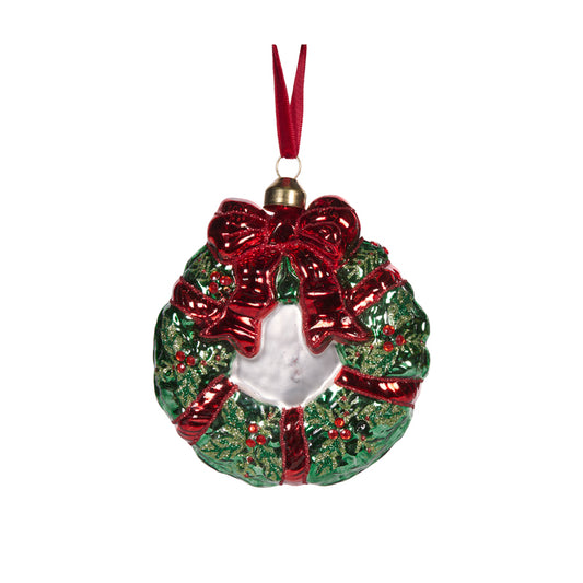 RIBBONED WREATH ORNAMENT