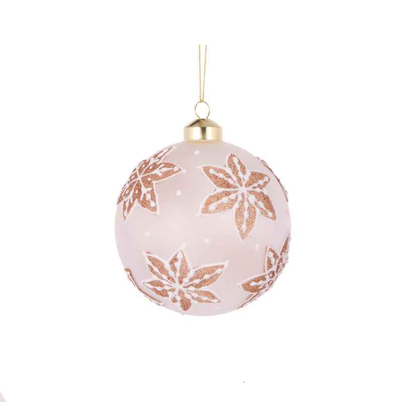 FROSTED GINGERBREAD SNOWFLAKES BAUBLE