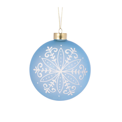 DELICATE BLUE SNOWFLAKE BAUBLE