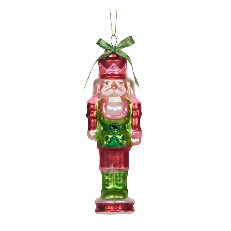 GREEN RETRO JOY NUTCRACKER ORNAMENT