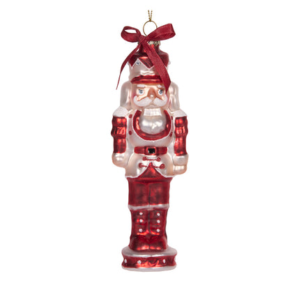 RED RETRO JOY NUTCRACKER ORNAMENT