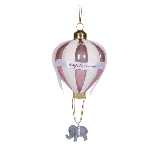 PINK BABY'S 1ST CHRISTMAS ORNAMENT