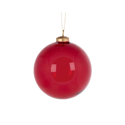 12 CM RED GLASS BAUBLE