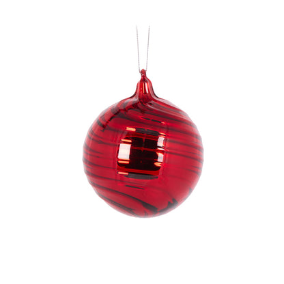 RED PEARLESCENT SWIRL BAUBLE