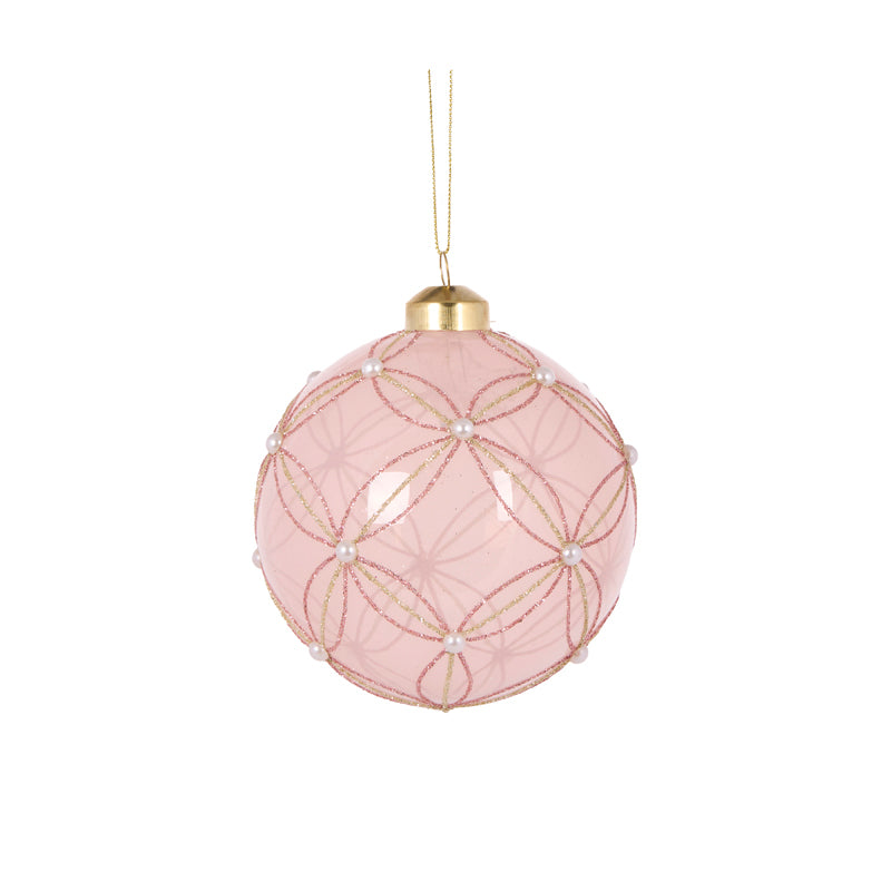 Pink Quilted Pearl Bauble