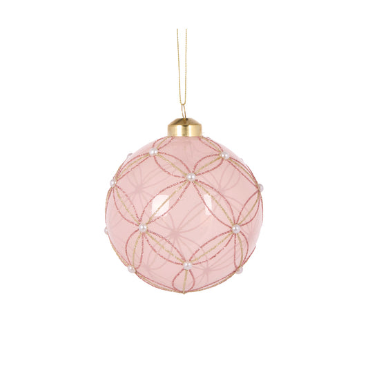 Pink Quilted Pearl Bauble