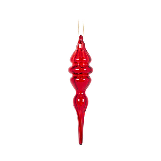 GLASS RUBY DIAMOND FINIAL