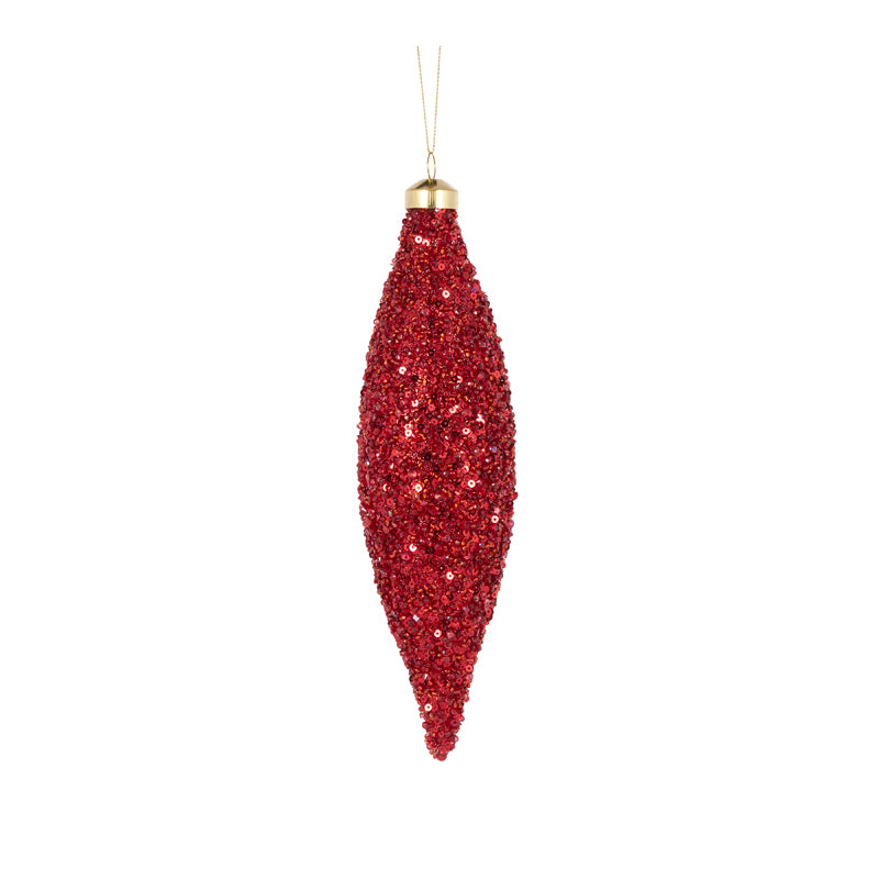 RUBY TEXTURED GLITTER LONG DROP