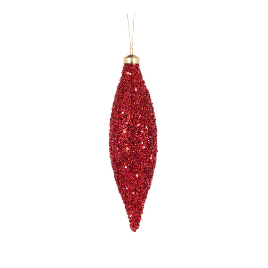 RUBY TEXTURED GLITTER LONG DROP