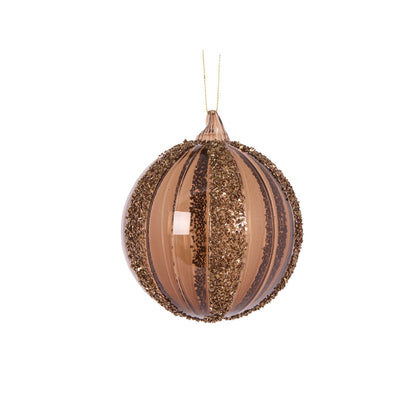 CHOCOLATE EMBELLISHED SEGMENT BAUBLE