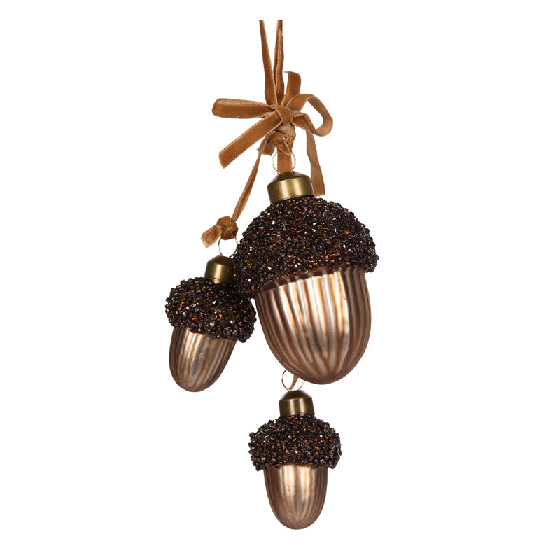 EMBELLISHED BROWN PINECONE CLUSTER