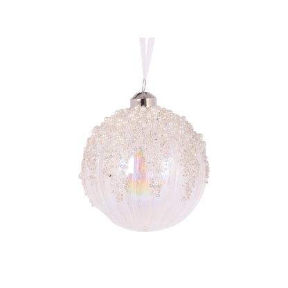CLEAR PEARL TOPPED BAUBLE