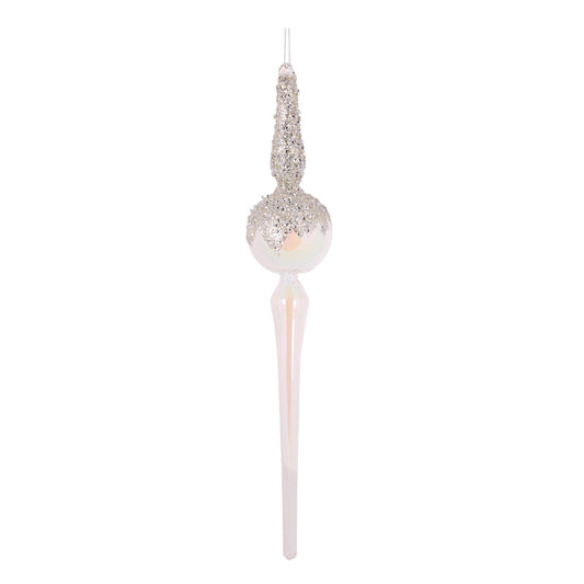 IRIDESCENT GLITTER DIPPED ROUND DROP