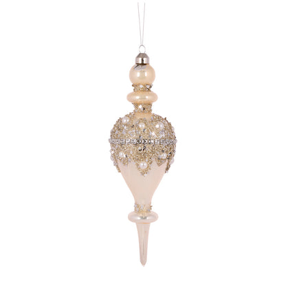 PEARL BEADED JEWEL DROP FINIAL