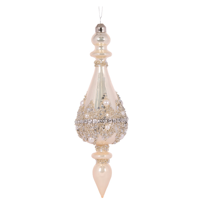 PEARL BEADED JEWEL ROUND FINIAL